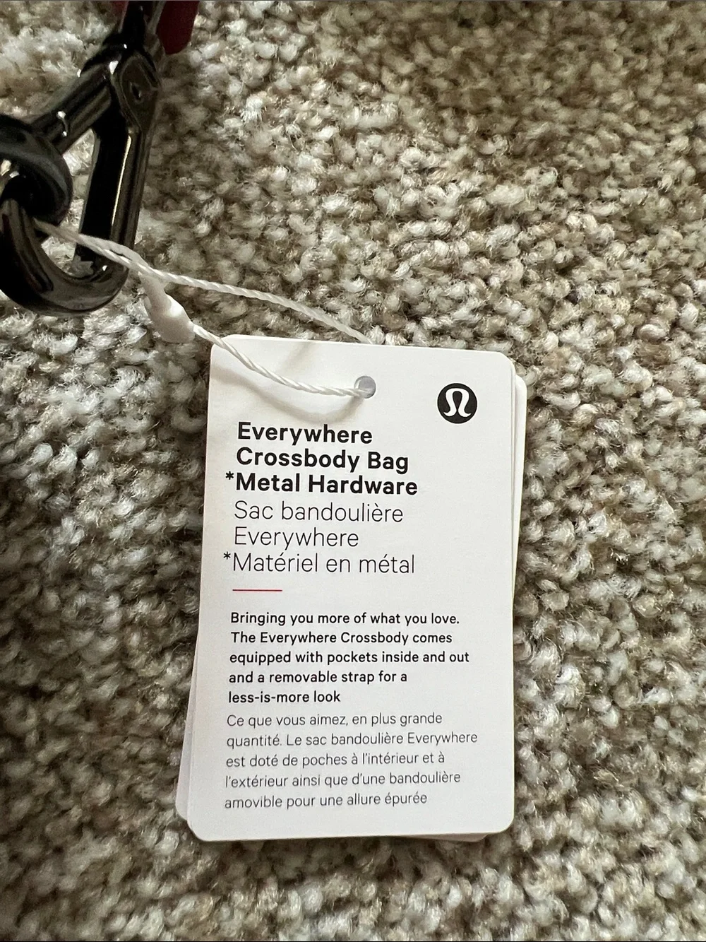 NWT Lululemon Everywhere Crossbody bag with gunmetal hardware